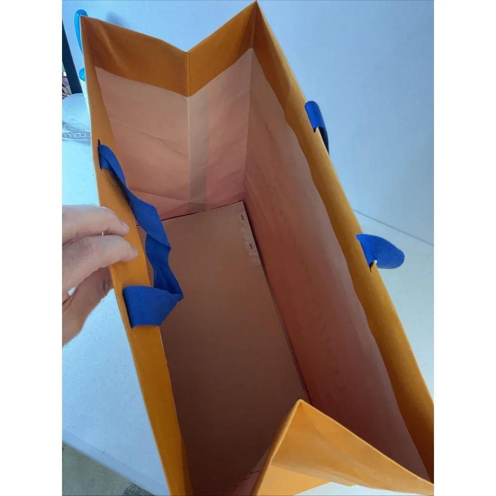 LOUIS VUITTON 19x16x9‎  Authentic Paper Gift/Shopping Bag Large Tote Orange